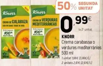 Coviran Knorr Crema Carabassa o Verdures Mediterrànies 500 ml oferta