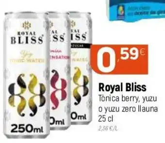 Coviran Royal Bliss Tònica Berry, Yuzu o Yuzu Zero Llauna 25 cl oferta