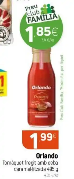 Coviran Orlando Tomàquet fregit amb Ceba Caramel-Litzada 495 g oferta