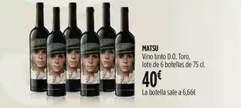 Hipercor Matsu Vino Tinto D.o. Toro 75cl oferta