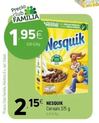 Coviran Nesquik Cereals 375 g oferta