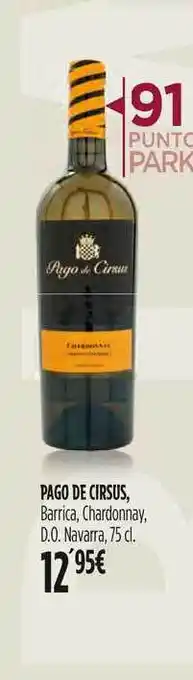Hipercor Pago De Cirsus Barrica Chardonnay D.o. Navarra, 75cl oferta