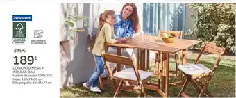 Carrefour Market Conjunto Mesa + 4 Sillas Bali oferta