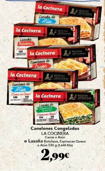 Gadis Canelones Congelados La Cocinera O Lasaña Boloñesa 530g oferta