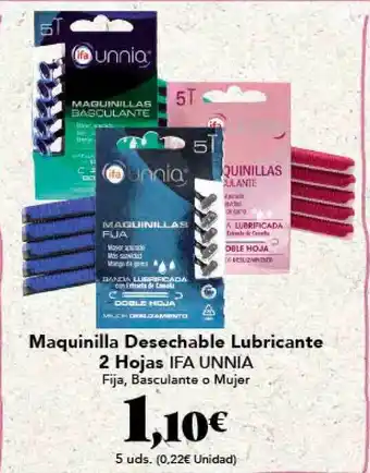 Gadis Maquinilla Desechable Lubricante 2 Jojas Ifa Unnia oferta