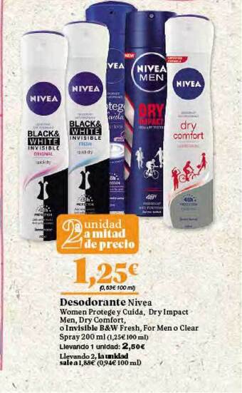 Gadis Desodorante Nivea oferta