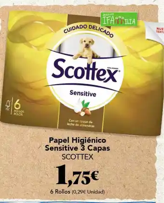Gadis Papel Higiénico Sensitive 3 Capas Scottex 6 Rollos oferta