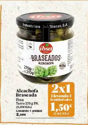 Gadis Alcachofa Braseada Ibsa Tarro 270g oferta