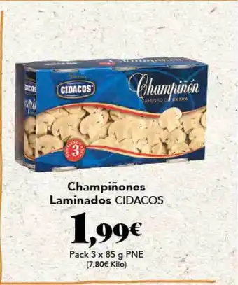 Gadis Cidacos Champiñones Laminados Pack 3 x 85g oferta