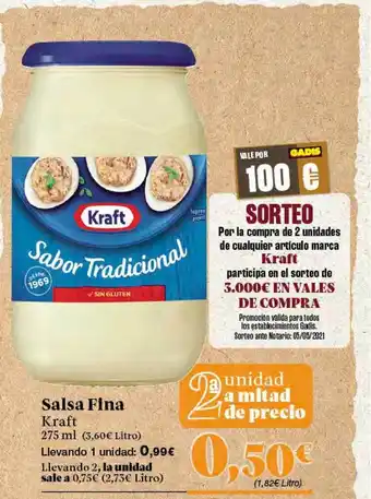 Gadis Salsa Fina Kraft 275ml oferta