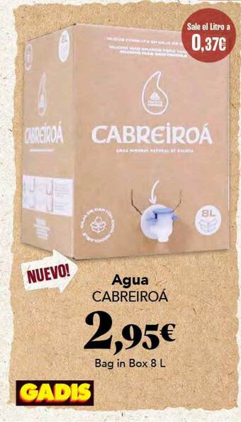 Gadis Agua Cabreiroá 8L oferta