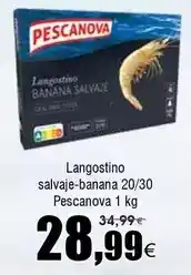 FROIZ Pescanova - langostino salvaje-banana 20/30 oferta