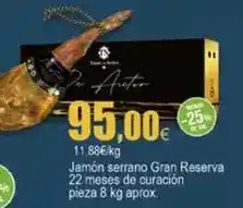 FROIZ Gran reserva - jamon serrano 22 meses de curacion oferta