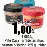 FROIZ Casa tarradellas - paté atun, salmón o ibérico oferta