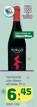 HiperDino Tentación - vino blanco afrutado oferta