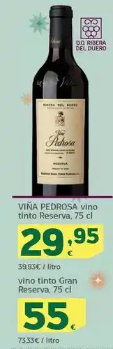 HiperDino Vino pedrosa - vino tinto reserva oferta