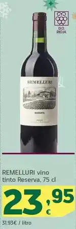 HiperDino Remelluri - vino tinto reserva oferta