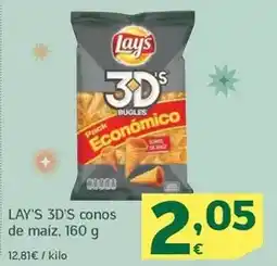 HiperDino Lay's - 3d's conos de maiz oferta