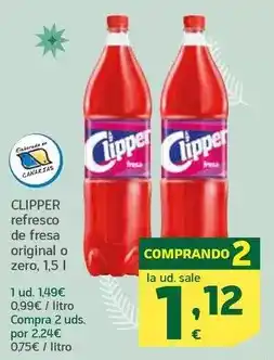 HiperDino Clipper - refresco de fresa original o zero oferta