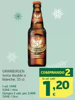 HiperDino Grimbergen - tosta double o blanche oferta