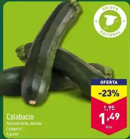 ALDI Origen - calabacín oferta