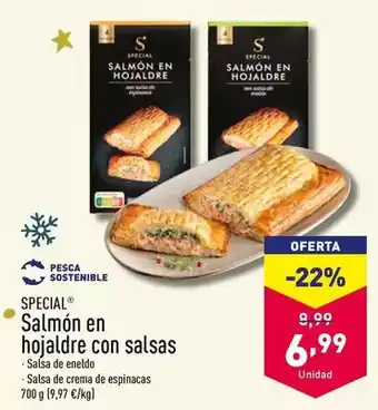 ALDI Special - salmon en hojaldre con salsas oferta