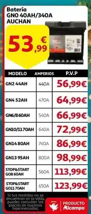 Alcampo Auchan - gno 40ah/340a oferta