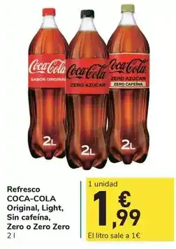 BonpreuEsclat Coca-cola - refresc zero o zero sense cafeina oferta