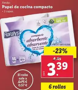 Lidl Floralys - papel de cocina compacto oferta