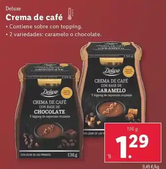 Lidl Deluxe - crema de café oferta