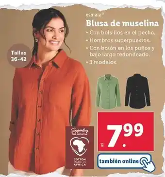 Lidl Esmara - blusa de muselina oferta