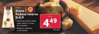 Lidl Deluxe - grana padano reserva d.o.p oferta