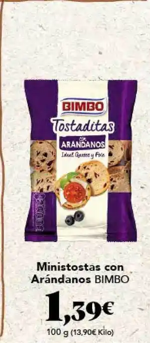 Gadis Ministostas Com Arándanos Bimbo oferta