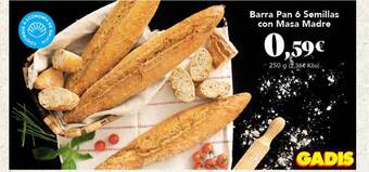 Gadis Barra Pan 6 Semillas Con Masa Madre oferta