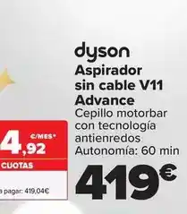 Carrefour Dyson - aspirador sin cable v11 advance oferta