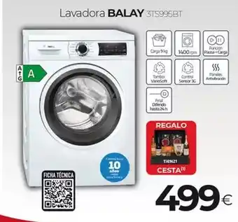 Tien 21 Balay - lavadora 3ts9995bt oferta