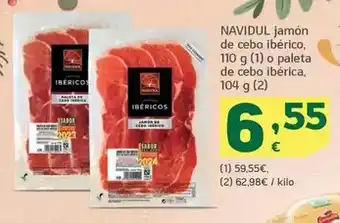 HiperDino Navidul - jamón de cebo ibérico oferta