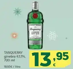 HiperDino Tanqueray - ginebra 43.1% oferta