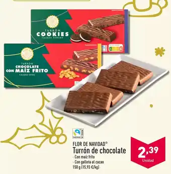 ALDI Flor de navidad - turrón de chocolate oferta