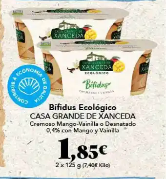 Gadis Bífidus Ecológico Casa Grande De Xanceda 2x125g oferta