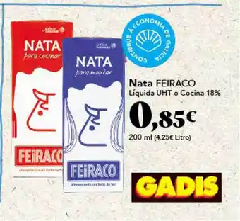 Gadis Nata Feiraco Líquida Uht O Cocina 200ml oferta