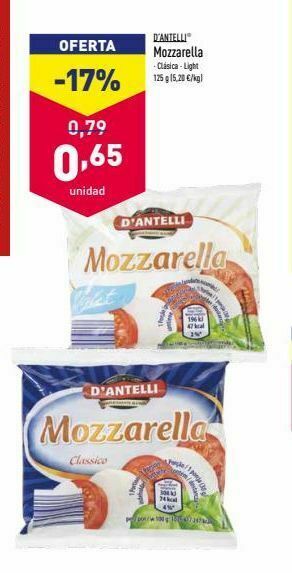 ALDI Mozzarella oferta