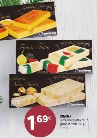 Coviran Coviran Torró Fruita, Nata Nou o Gema Torrada 250 g oferta