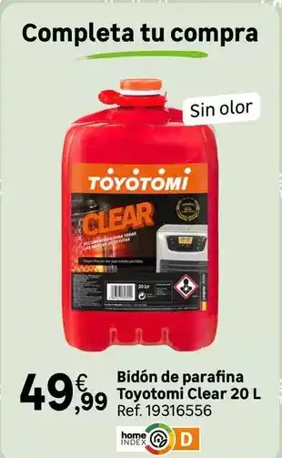 Leroy Merlin Toyotomi - bidón de parafina clear 20 l oferta