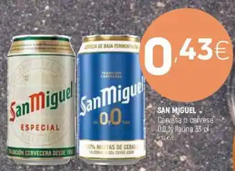Coviran San Miguel Cervesa o Cervesa 0.0% Llauna 33 cl oferta