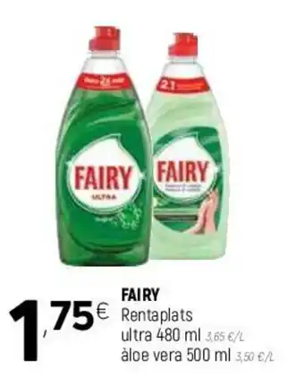 Coviran Fairy Rentaplats Ultra 480 ml Àloe Vera 500 ml oferta