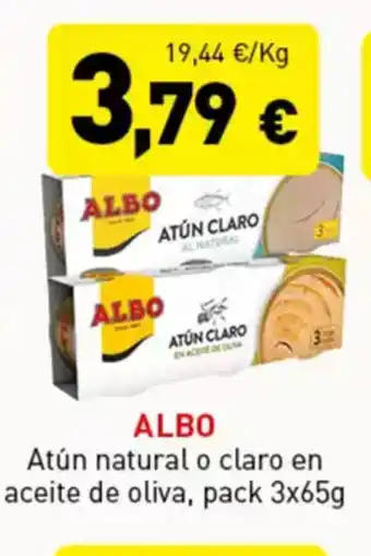 Hiperber ALBO Atún natural o claro en aceite de oliva oferta