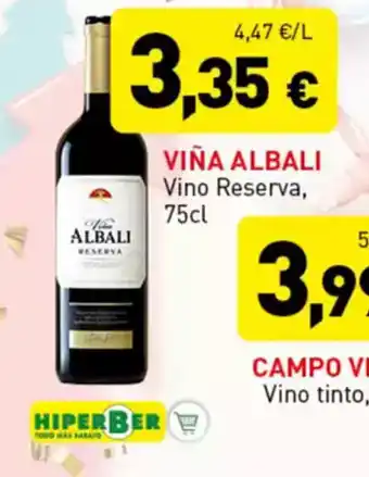 Hiperber VIÑA ALBALI Vino Reserva oferta