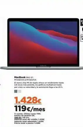 El Corte Inglés Macbook pro oferta