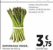 Supercor Exprés Espárragos verdes oferta